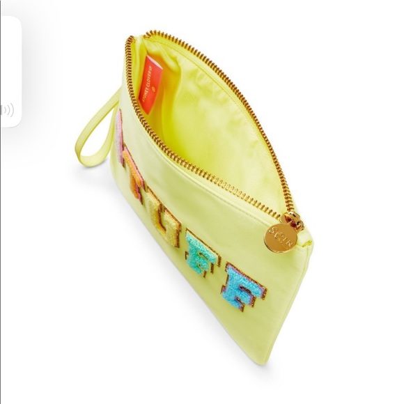 🌟 Stoney Clover Lane x Target Light Yellow STUFF Flat Pouch 🌟 - Picture 2 of 8
